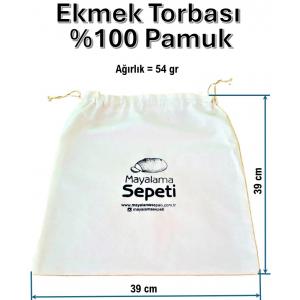 Ekmek Torbası %100 Pamuk - Ebat:(39x39)cm